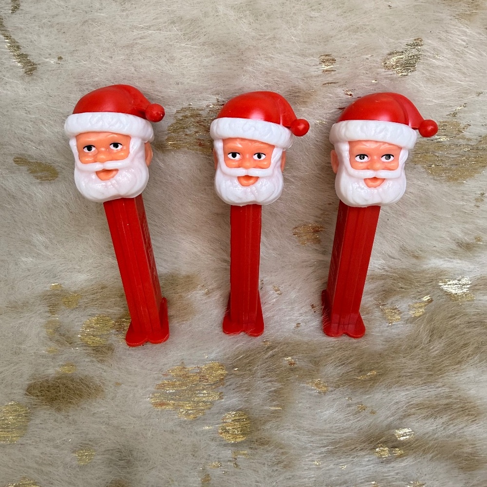 Rare VINTAGE PEZ‎ DISPENSER- Santa Claus - Lot of Three - Christmas - Saint Nic